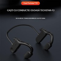 Casti cu conductie osoasa Techstar® F3, Bluetooth 5.0, Functie de apelare, Baterie 180mAh, Rezistente la apa - 1