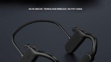 Casti cu conductie osoasa Techstar® F3, Bluetooth 5.0, Functie de apelare, Baterie 180mAh, Rezistente la apa