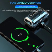 Casti F9 Smart Techstar®, Wireless, Bluetooth V5.0, SplashResistent, Touch, iOS, 1200mAh, Android, Negru - 5