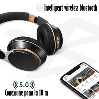 Casti True Wireless Stereo Pliabile, Microfon incorporat, Bluetooth 5.0, Bass Stereo, Noise Cancelling, Universale - 2