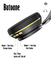 Casti True Wireless Stereo Pliabile, Microfon incorporat, Bluetooth 5.0, Bass Stereo, Noise Cancelling, Universale - 9