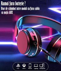 Casti True Wireless Stereo Pliabile, Microfon incorporat, Bluetooth 5.0, Bass Stereo, Noise Cancelling, Universale - 11