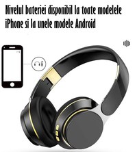 Casti True Wireless Stereo Pliabile, Microfon incorporat, Bluetooth 5.0, Bass Stereo, Noise Cancelling, Universale - 3