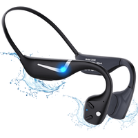 Casti wireless bluetooth Audio - Sport, fara fir cu conductie osoasa, rezistente la apa, microfon, Ultra usoare 34g - 1