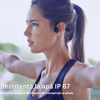 Casti wireless bluetooth Audio - Sport, fara fir cu conductie osoasa, rezistente la apa, microfon, Ultra usoare 34g - 2