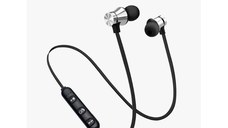 Casti Wireless Bluetooth Sport BT4 Waterproof Tip In-Ear Headset Microfon Incorporat Argintiu