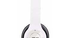 Casti wireless MRG P47 Alb cu bluetooth microfon