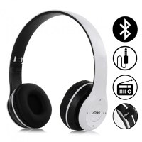 Casti wireless MRG P47 Alb cu bluetooth microfon - 2