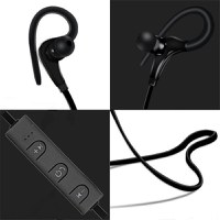 Casti Wireless Techstar® BT200, Bluetooth 4.1 ,HD Audio, Rezistente la Transpiratie, Comenzi pe Fir, Negru - 5