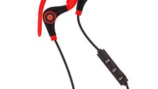 Casti Wireless Techstar® BT200, Bluetooth 4.1 ,HD Audio, Rezistente la Transpiratie, Comenzi pe Fir, Rosu