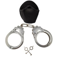 Catuse cu lant IdeallStore®, Tight Lock, otel inoxidabil, 26.5 cm, husa tactica inclusa - 1