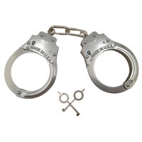 Catuse cu lant IdeallStore®, Tight Lock, otel inoxidabil, 26.5 cm, husa tactica inclusa - 2