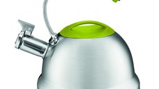 Ceainic aragaz cu fluier 2L(2.5L), maner verde, AMBITION Lotis