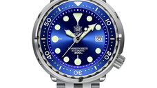 Ceas barbatesc STEELDIVE SD1975 Blue Dial, automat NH35, safir, diver 300 m