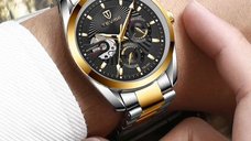 Ceas barbatesc Tevise Mecanic Automatic Otel Analog Business Elegant Argintiu