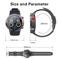 Ceas Smartwatch Sport C21, 1.32 inch, apel bluetooth, IP68,  multi sport, ritm cardiac, oxigen, notificari mesaje, Negru - 7