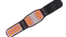 Centura lombara incalzitoare cu 20 magneti de turmalina pentru talie, abdomen, corectare postura, unisex, marime L