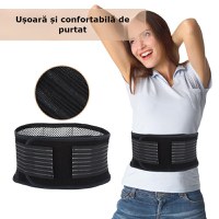 Centura lombara incalzitoare cu 20 magneti de turmalina pentru talie, abdomen, corectare postura, unisex, marime M - 4