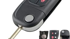 Cheie Auto Completa Programabila 433MHz, cu 4 butoane, cip 4D60, compatibila Jaguar X-Type, S-Type, XJ, XJR, XK, XF