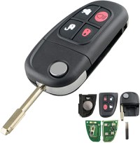 Cheie Auto Completa Programabila 433MHz, cu 4 butoane, cip 4D60, compatibila Jaguar X-Type, S-Type, XJ, XJR, XK, XF - 1