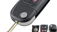 Cheie Auto Completa Programabila 433MHz, cu 4 butoane, cip 4D60, compatibila Jaguar X-Type, S-Type, XJ, XJR, XK, XF