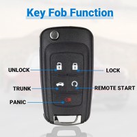 Cheie Auto Completa Programabila, Compatibila Chevrolet Captiva, Cruze, Malibu, Opel Antara, cu 4+1 butoane - 5