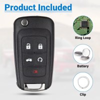 Cheie Auto Completa Programabila, Compatibila Chevrolet Captiva, Cruze, Malibu, Opel Antara, cu 4+1 butoane - 6