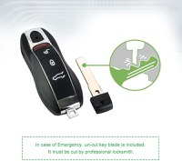 Cheie Auto Completa Programabila, compatibila Porsche Cayenne, 911, Boxster – 3 butoane, FCC KR55WK50138 / KR55WK50136 - 3