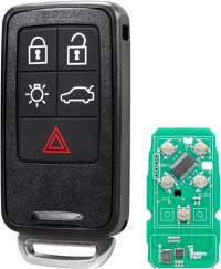 Cheie Auto Programabila Completa 433MHz, Techstar, cu 5 butoane si Cip ID46, Compatibila Volvo S60, V60, V70, XC6 - 1