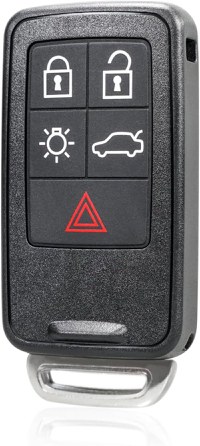 Cheie Auto Programabila Completa 433MHz, Techstar, cu 5 butoane si Cip ID46, Compatibila Volvo S60, V60, V70, XC6 - 2