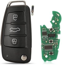 Cheie Auto Programabila Techstar cu 3 butoane pentru Audi Q7 B7 Q3 A3 TT A2 A8 A6 A6L A4 S5 C5 C6 B6 A4L A5 Q5 S RS - 5