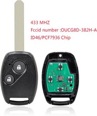 Cheie Auto Techstar Completa Programabila 433MHz, cu 2 butoane si cip ID46 PCF7936, compatibila Honda Civic, Accord - 4