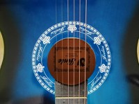 Chitara clasica din lemn 95 cm, Cutaway, albastru marin - 4