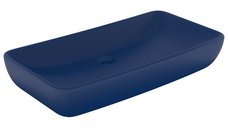 Chiuveta dreptunghiulara albastra mat, 71x38 cm, ceramica premium