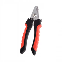 Cleste pentru taiat unghii caini si pisici, maner ergonomic, negru/rosu - 2