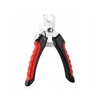 Cleste pentru taiat unghii caini si pisici, maner ergonomic, negru/rosu - 1