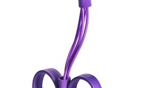 Coarda FITNESS elastica cu manere, Violet