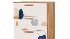 Comoda Hanah Home din pal melaminat, pin atlantic si alb, 80x43x95 cm, model 869VEL3484