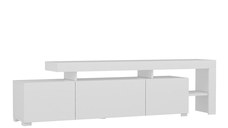 Comoda tv, Hanah Home, pal melaminat, alb, 192x53x37 cm, led