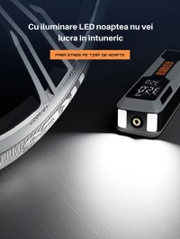 Compresor auto portabil Techstar LW-8018 cu afisaj digital LCD si lanterna LED, presiune maxima 10.3 bar (150 PSI) - 3