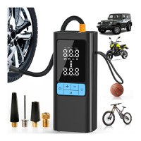 Compresor auto portabil wireless Techstar® MU002, afisaj digital LCD, lanterna LED, baterie reincarcabila 6000mAh - 6