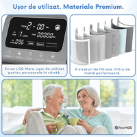 Concentrator de Oxigen Portabil NeoHGS, Capacitate 1-9L/min, Telecomanda, Functie de Aerosoli/Nebulizator - 1