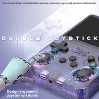 Consola Gaming portabila cu 15.000+ Jocuri Clasice, Ecran HD 3.5'', 128GB Stocare, Joystick-uri 3D, Multiplayer Wireless - 4