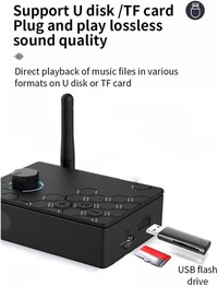 Convertor Audio Digital la Analog Techstar® DAC 192KHz cu Bluetooth 5.4 si Telecomanda, Intrari Optice, Iesiri RCA - 2