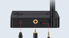 Convertor Audio Digital la Analog Techstar® OT14, Compatibil Bluetooth 5.0, DC 5V, AUX 3.5 mm, Cablu audio optic, RCA