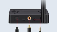 Convertor Audio Digital la Analog Techstar® OT14, Compatibil Bluetooth 5.0, DC 5V, AUX 3.5 mm, Cablu audio optic, RCA