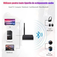 Convertor Audio Digital la Analog Techstar® OT14, Compatibil Bluetooth 5.0, DC 5V, AUX 3.5 mm, Cablu audio optic, RCA - 2