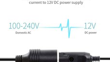 Convertor Priza Auto la 220V MRG MJNT614 , Invertor de la 220V la 12V, 8Ah