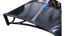 Copertina ECO pentru usa 200x120 cm, policarbonat, negru si antracit