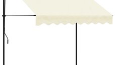 Copertina retractabila crem 200 x 150 cm, din poliester cu cadru din otel